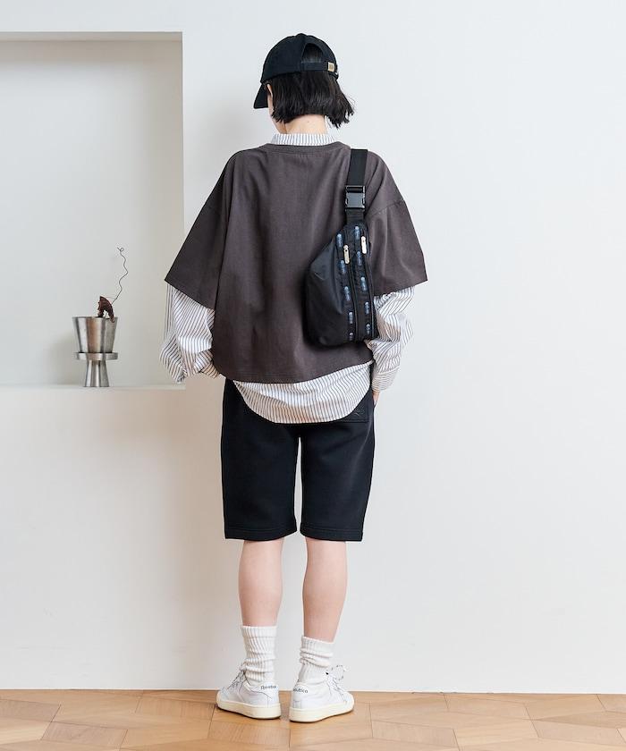 襯衫拼接套頭上衣