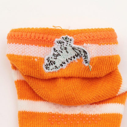 恐龍刺繡條紋運動短襪