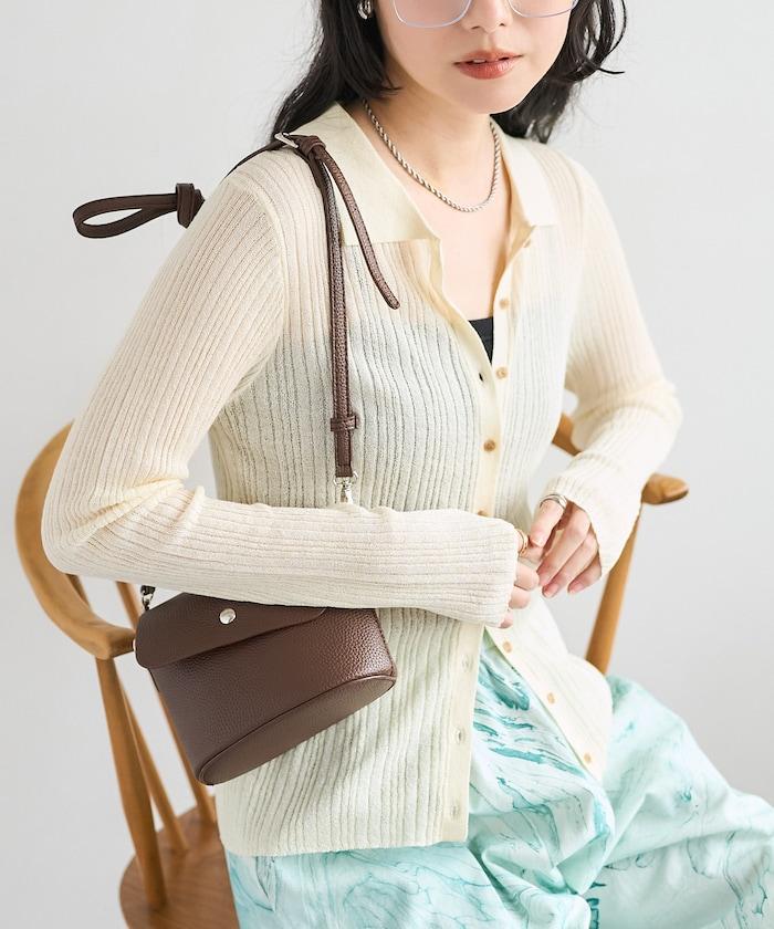 透膚羅紋針織 Polo設計 針織開衫