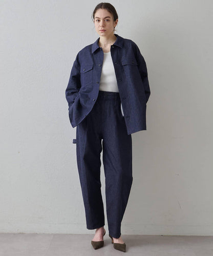 Drawing Numbers 棉麻牛仔面料襯衫