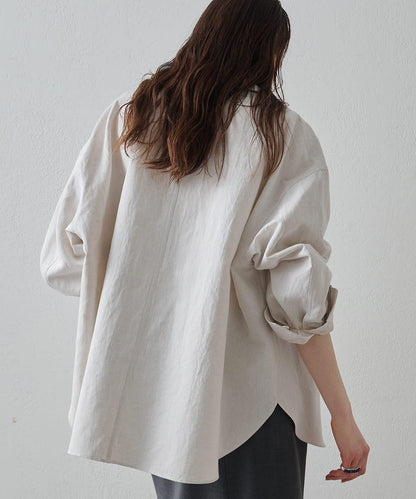 Drawing Numbers 棉麻牛仔面料襯衫