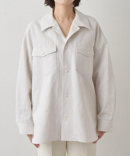 Drawing Numbers 棉麻牛仔面料襯衫