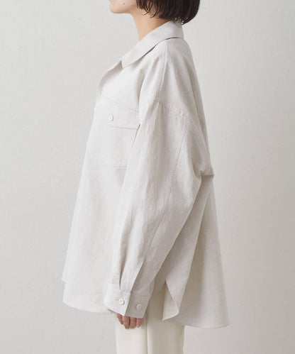 Drawing Numbers 棉麻牛仔面料襯衫