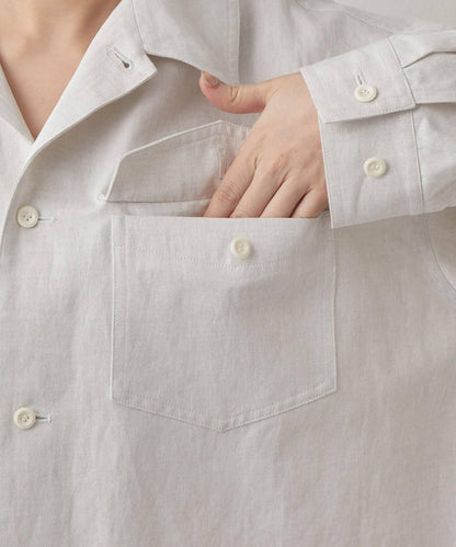 Drawing Numbers 棉麻牛仔面料襯衫