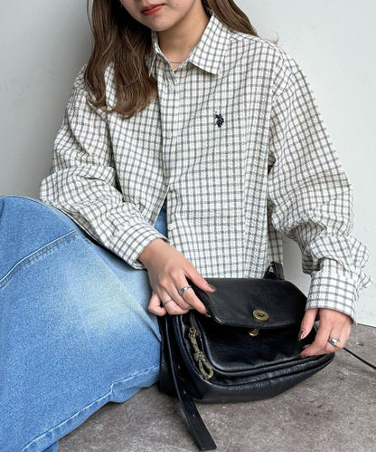 U.S. POLO ASSN. 泡泡紗長袖襯衫