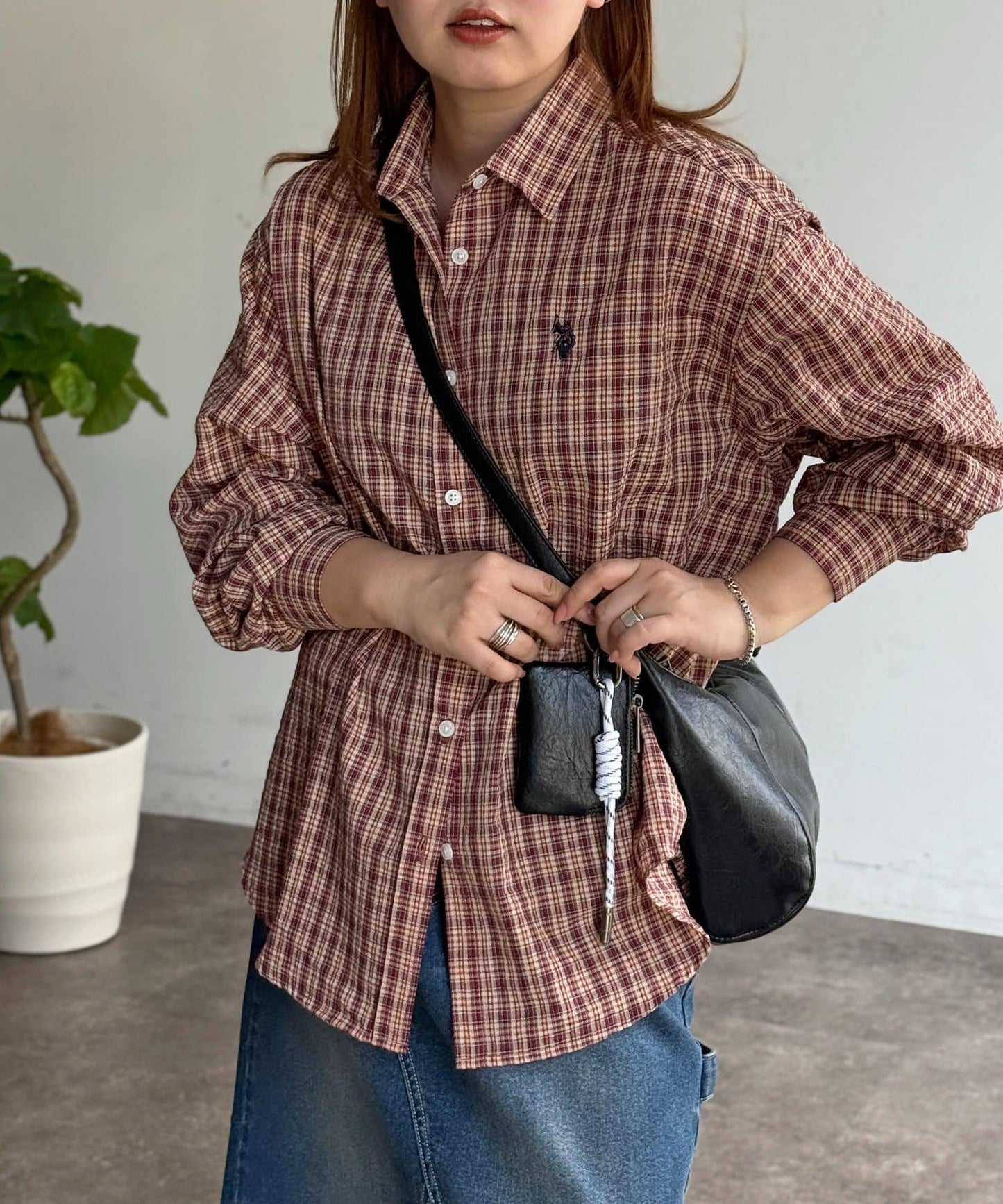 U.S. POLO ASSN. 泡泡紗長袖襯衫