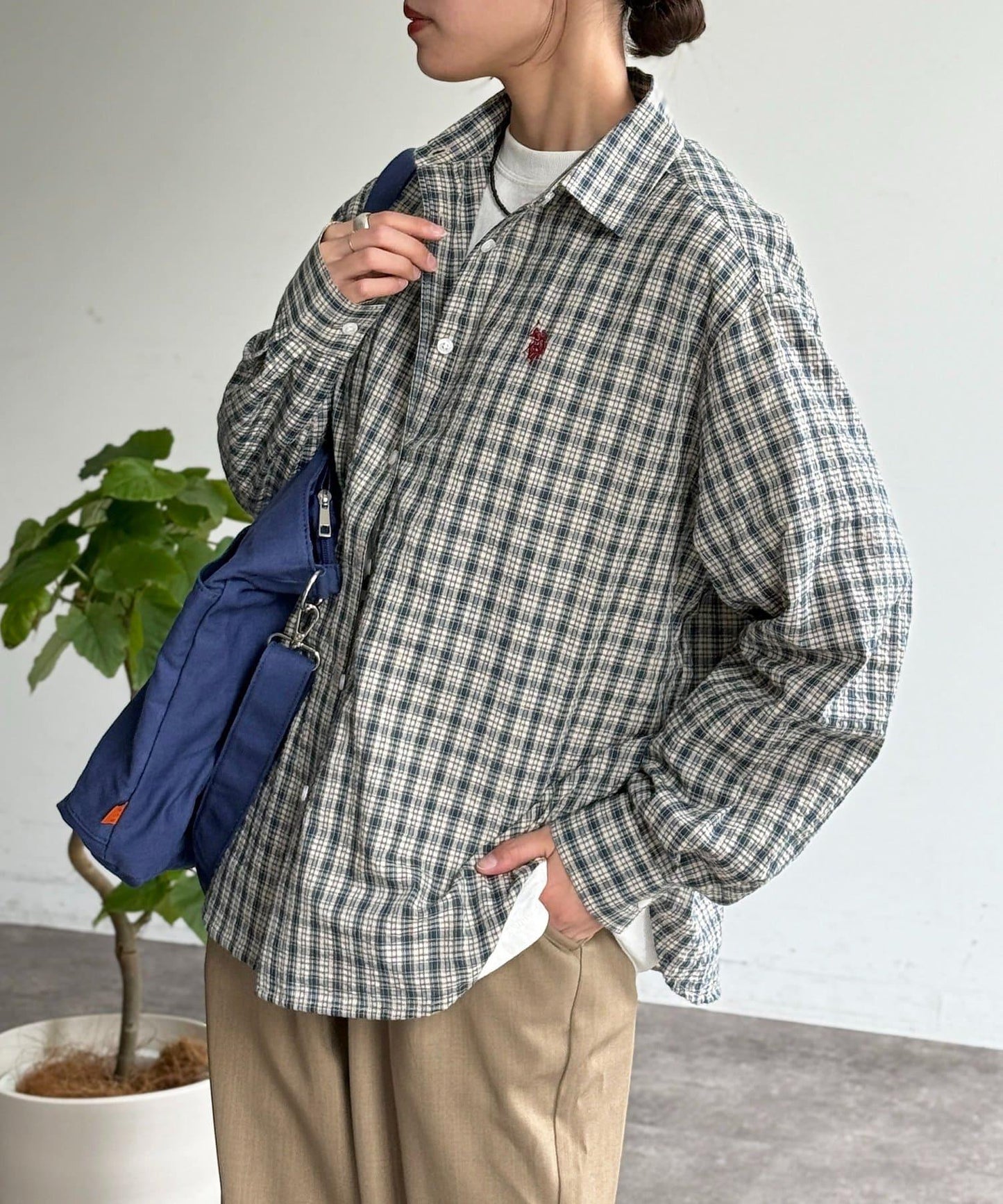 U.S. POLO ASSN. 泡泡紗長袖襯衫