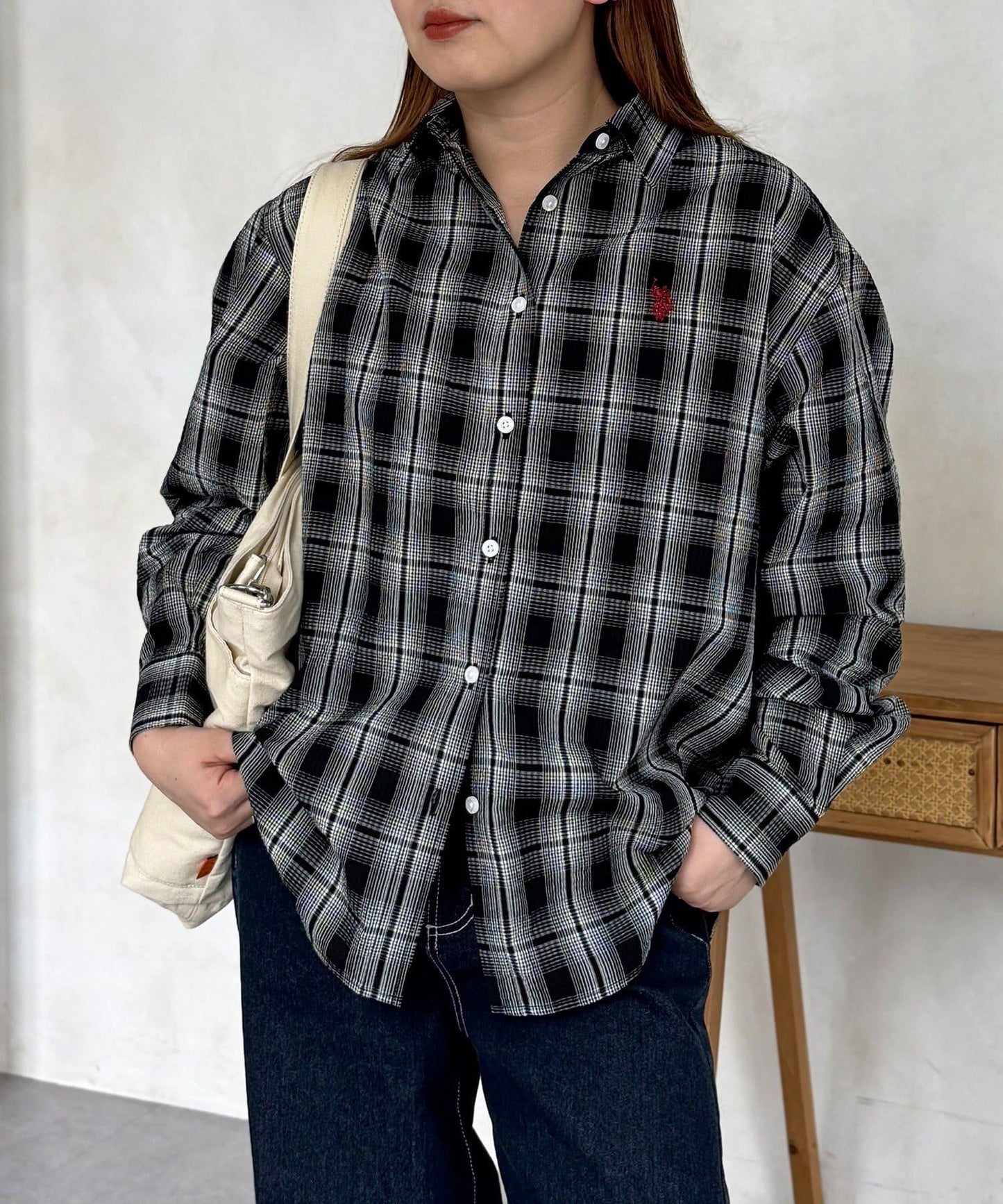 U.S. POLO ASSN. 泡泡紗長袖襯衫