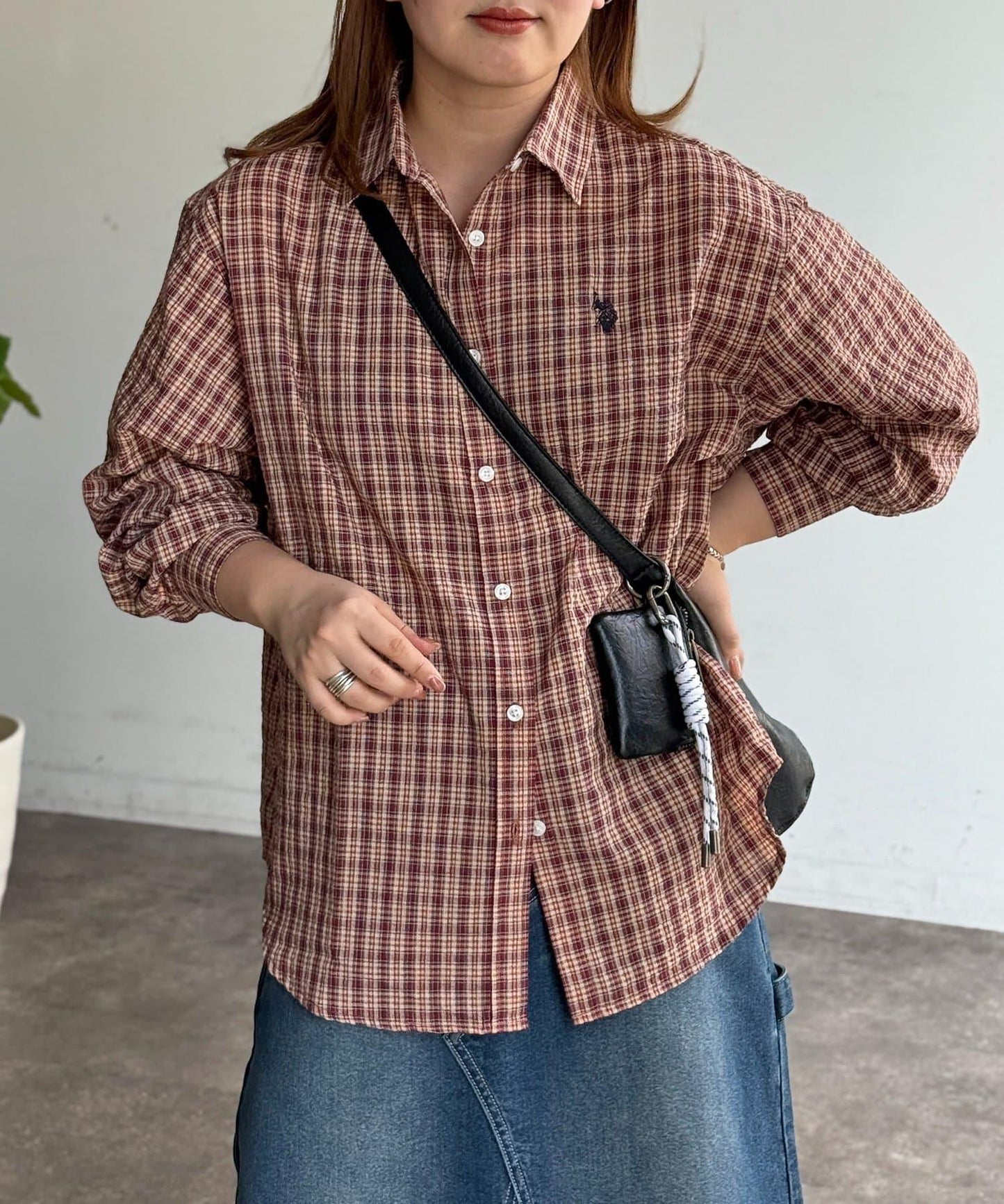 U.S. POLO ASSN. 泡泡紗長袖襯衫