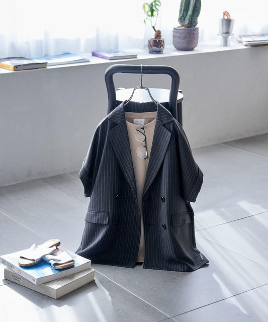 接觸冷感 UV防曬 LINEN TOUCH 雙排扣短袖夾克