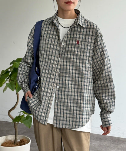 U.S. POLO ASSN. 泡泡紗長袖襯衫