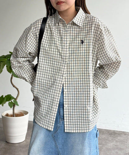 U.S. POLO ASSN. 泡泡紗長袖襯衫