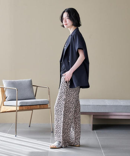 接觸冷感 UV防曬 LINEN TOUCH 雙排扣短袖夾克