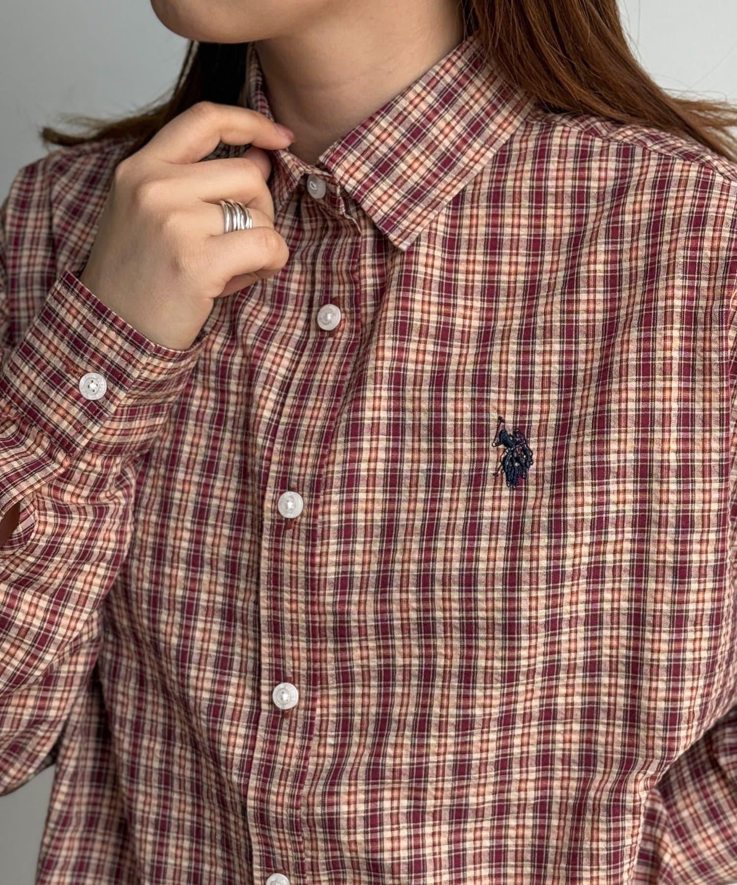 U.S. POLO ASSN. 泡泡紗長袖襯衫