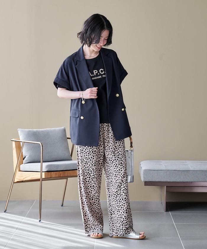 接觸冷感 UV防曬 LINEN TOUCH 雙排扣短袖夾克