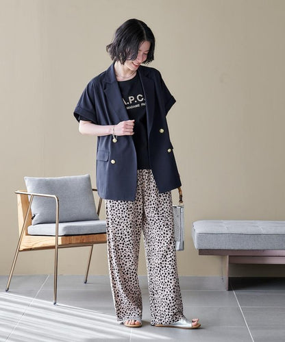 接觸冷感 UV防曬 LINEN TOUCH 雙排扣短袖夾克