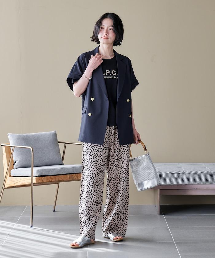 接觸冷感 UV防曬 LINEN TOUCH 雙排扣短袖夾克