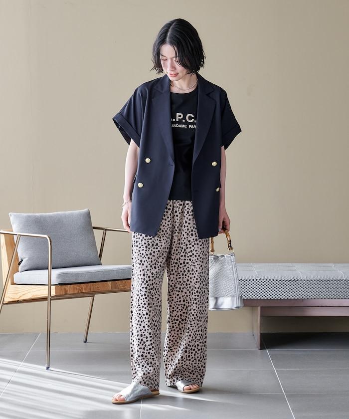 接觸冷感 UV防曬 LINEN TOUCH 雙排扣短袖夾克