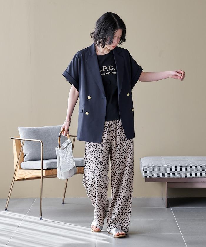 接觸冷感 UV防曬 LINEN TOUCH 雙排扣短袖夾克