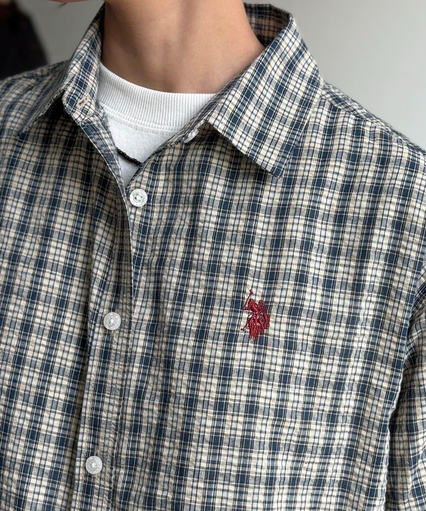 U.S. POLO ASSN. 泡泡紗長袖襯衫