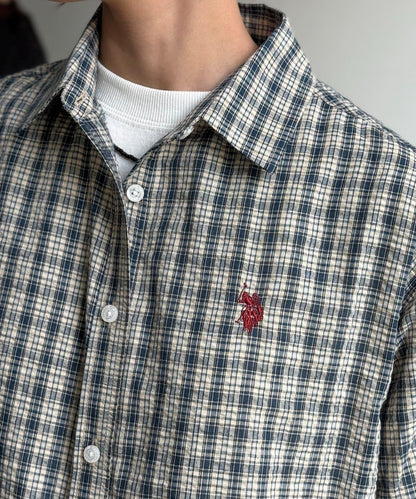 U.S. POLO ASSN. 泡泡紗長袖襯衫