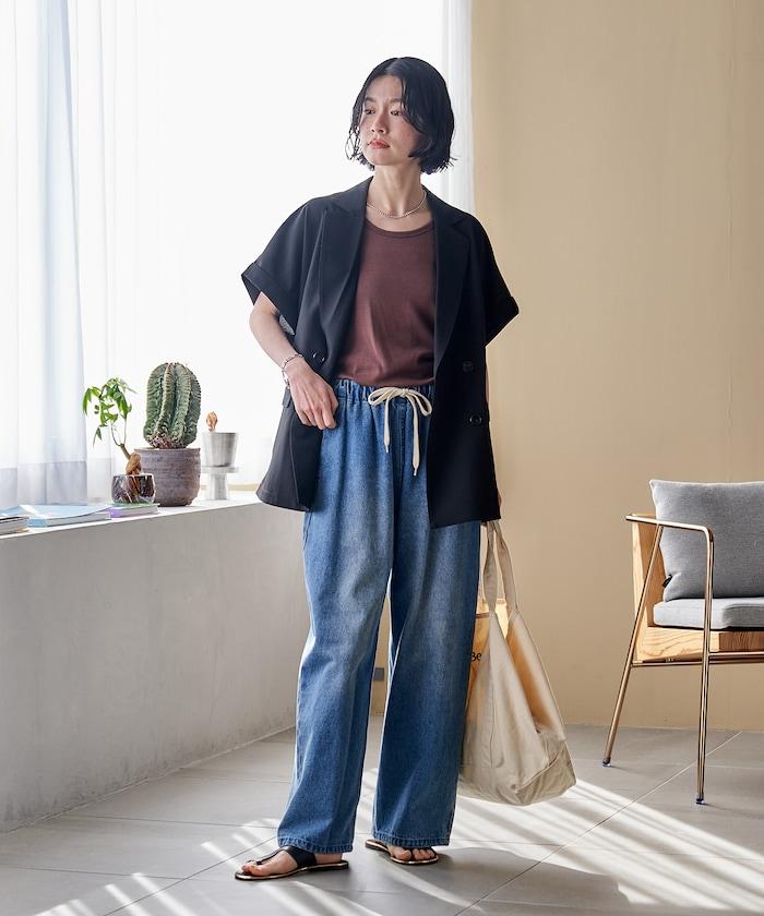 接觸冷感 UV防曬 LINEN TOUCH 雙排扣短袖夾克