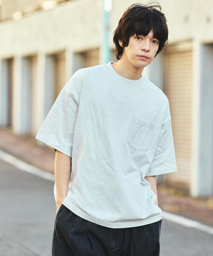 9盎司 Heavyweight 寬鬆版 圓領 胸袋 重磅T恤
