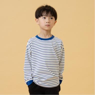 365D 拼色多條紋 長袖T恤