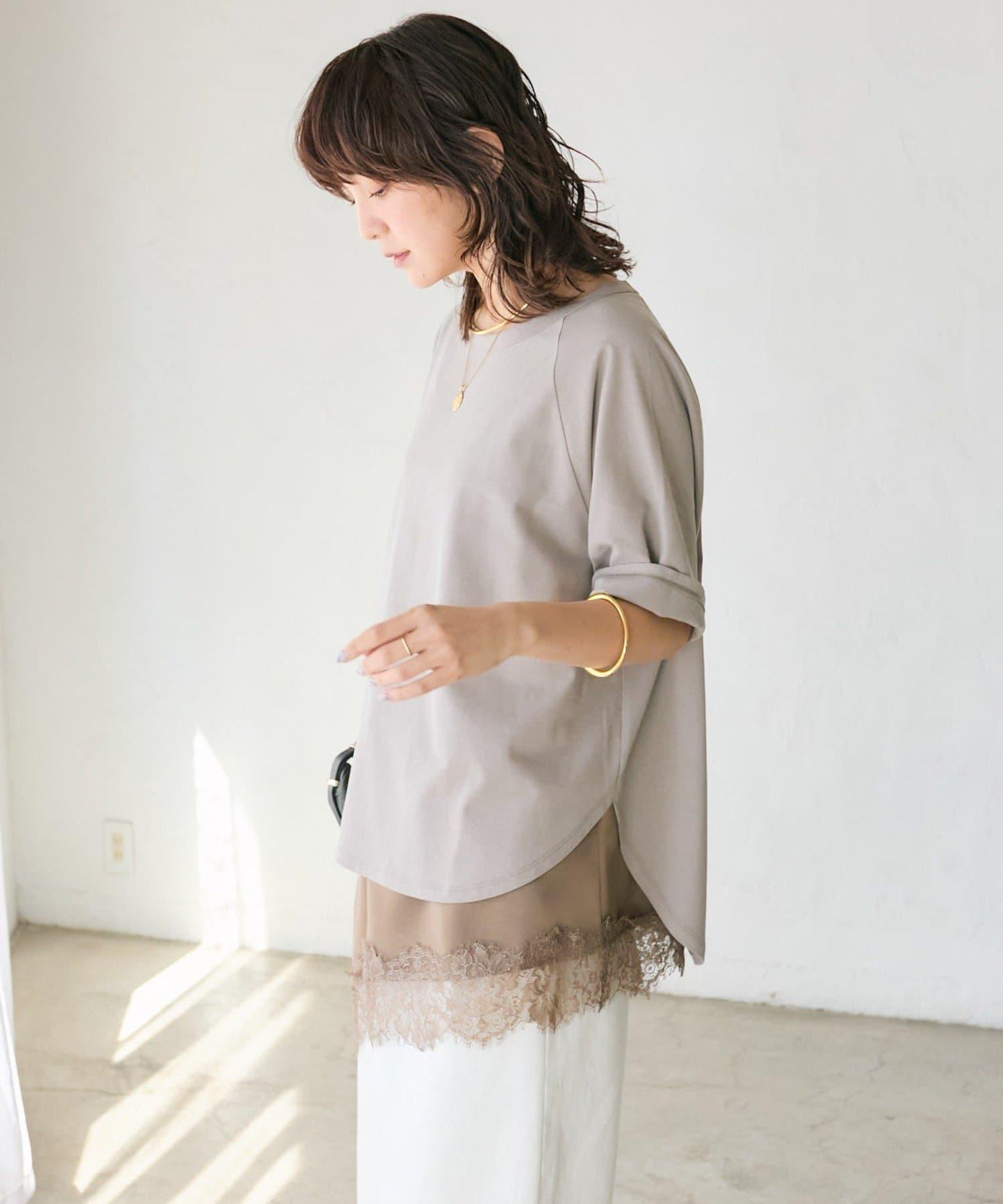 Influencer Yossshiiii企劃 復古天竺 五分袖 Tee
