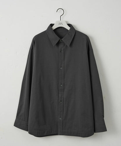 paradigm 棉斜紋寬鬆口袋外搭襯衫