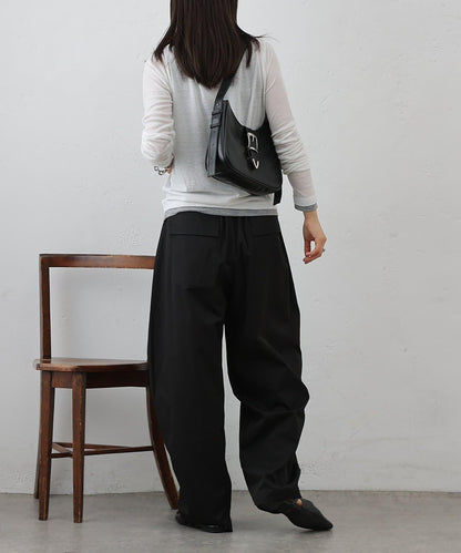 繭形打褶褲