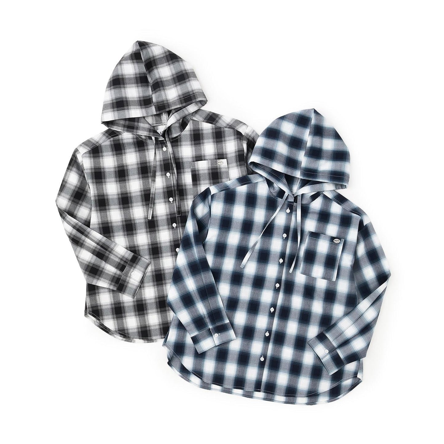 LTXC 格子圖案 連帽設計 襯衫外套