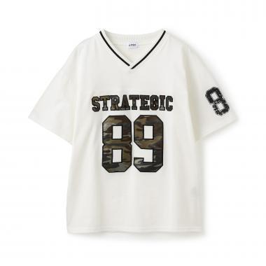 LTXC 純棉100% 數字貼布圖案 短袖T恤