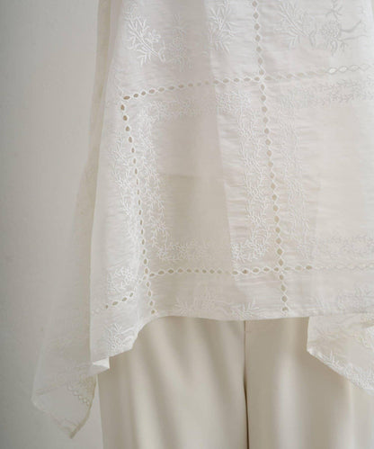 2WAY パネル蕾絲刺繡吊帶背心