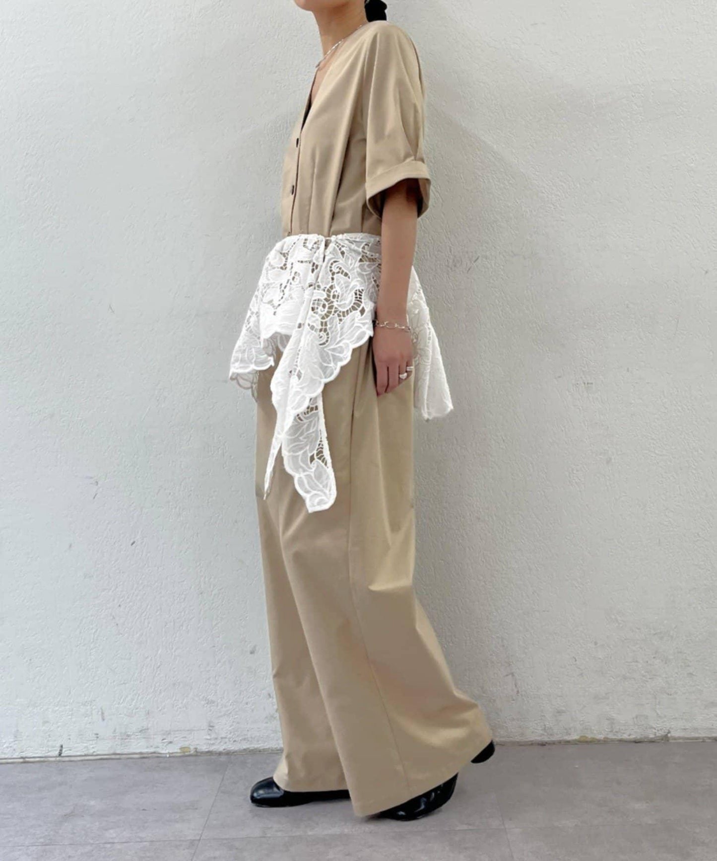 多元素蕾絲圍巾