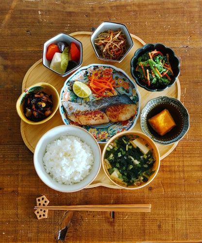 若紫色 家常菜圖案 16cm 盤皿