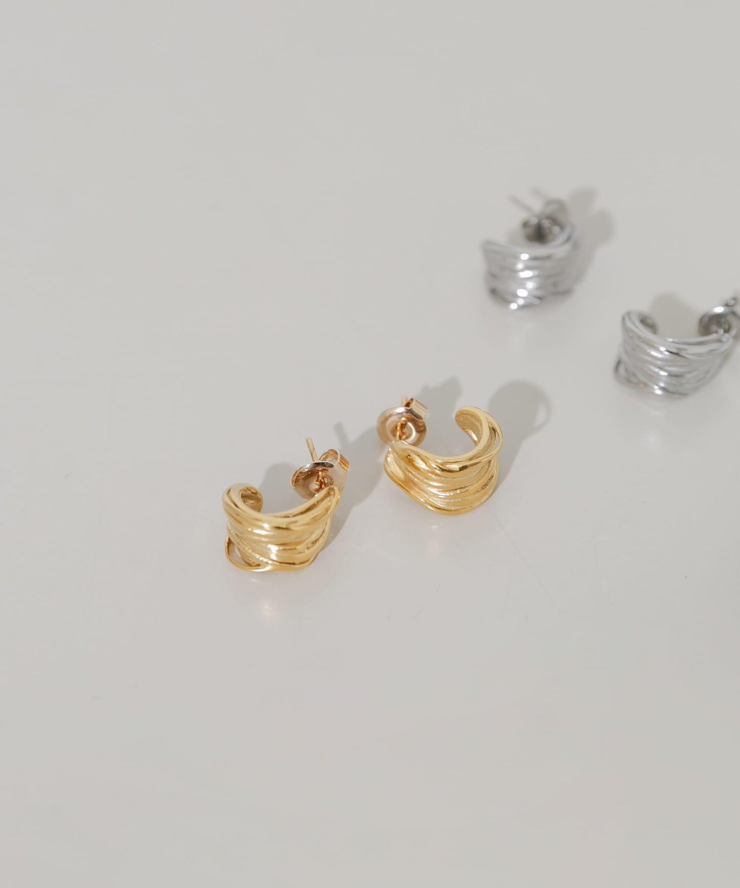 不鏽鋼波浪金屬耳釘