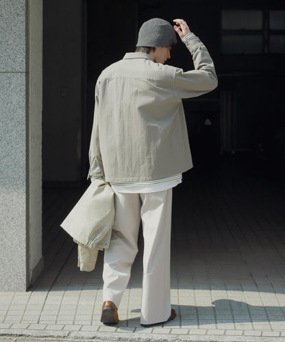 雙口袋彩色牛仔襯衫