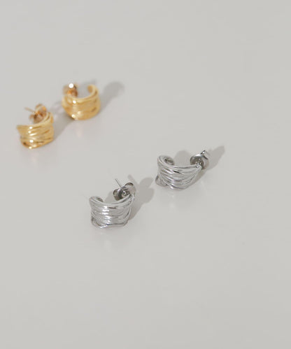 不鏽鋼波浪金屬耳釘