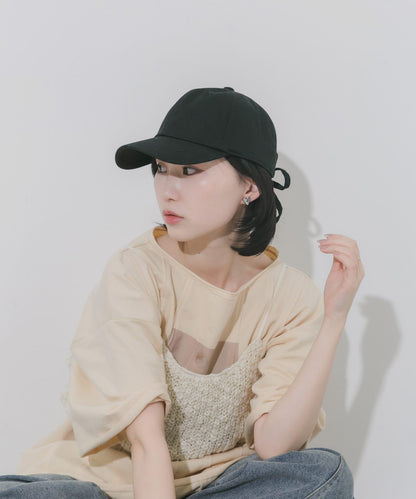 後蝴蝶結設計棒球帽