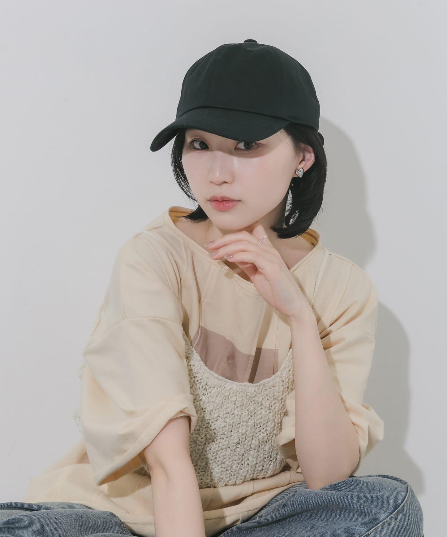 後蝴蝶結設計棒球帽
