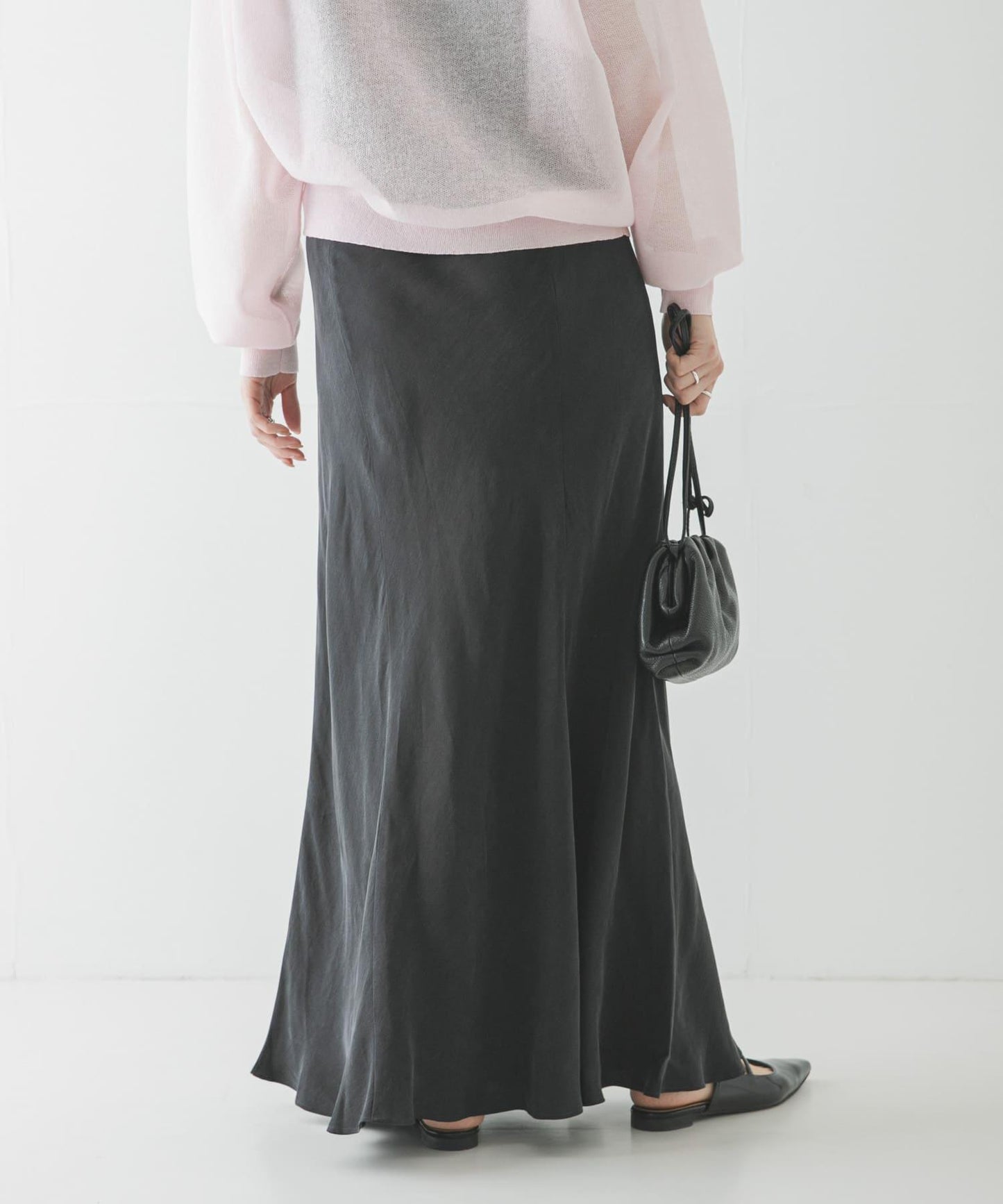 銅氨斜裁半身裙