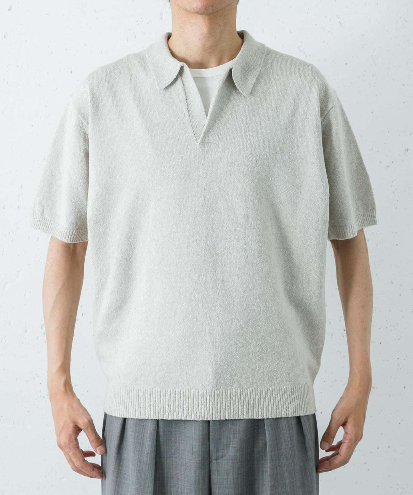 SILK NOIL SKIPPER POLO衫