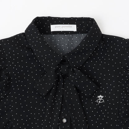 可拆卸袖 蝴蝶結設計 襯衫