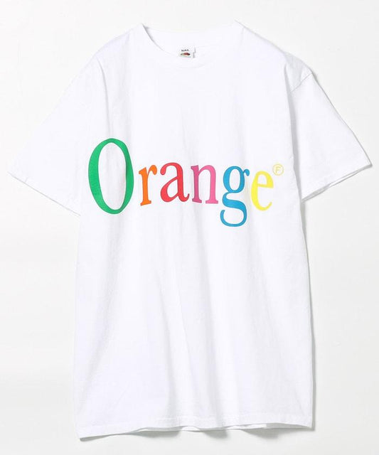NOT APPLE 字母印花 T-shirt Orange 短袖T恤