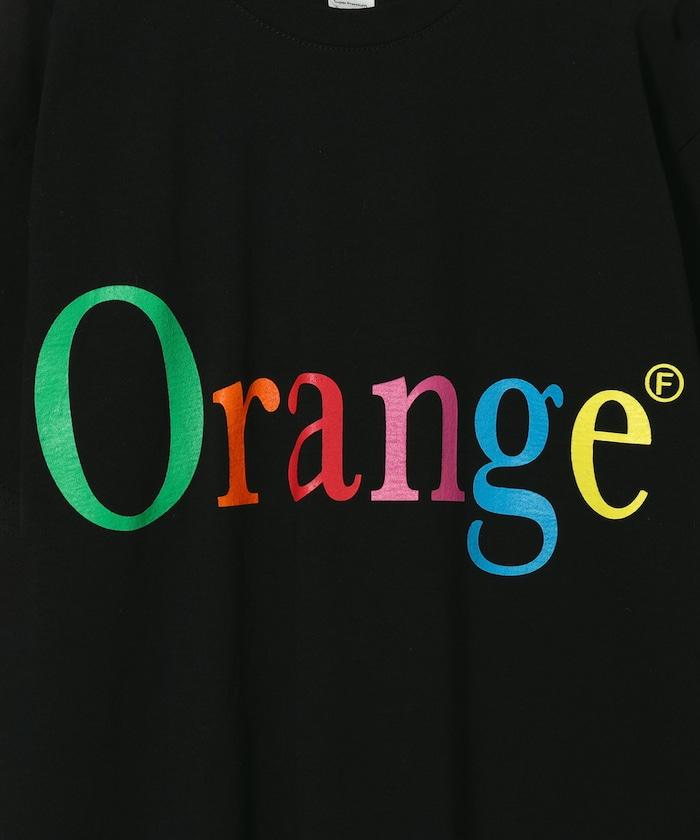 NOT APPLE 字母印花 T-shirt Orange 短袖T恤