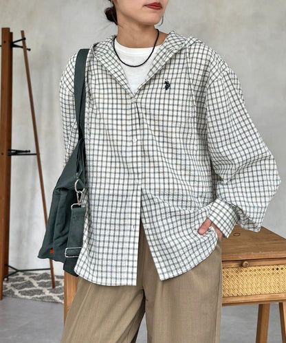 U.S. POLO ASSN. 泡泡紗連帽襯衫