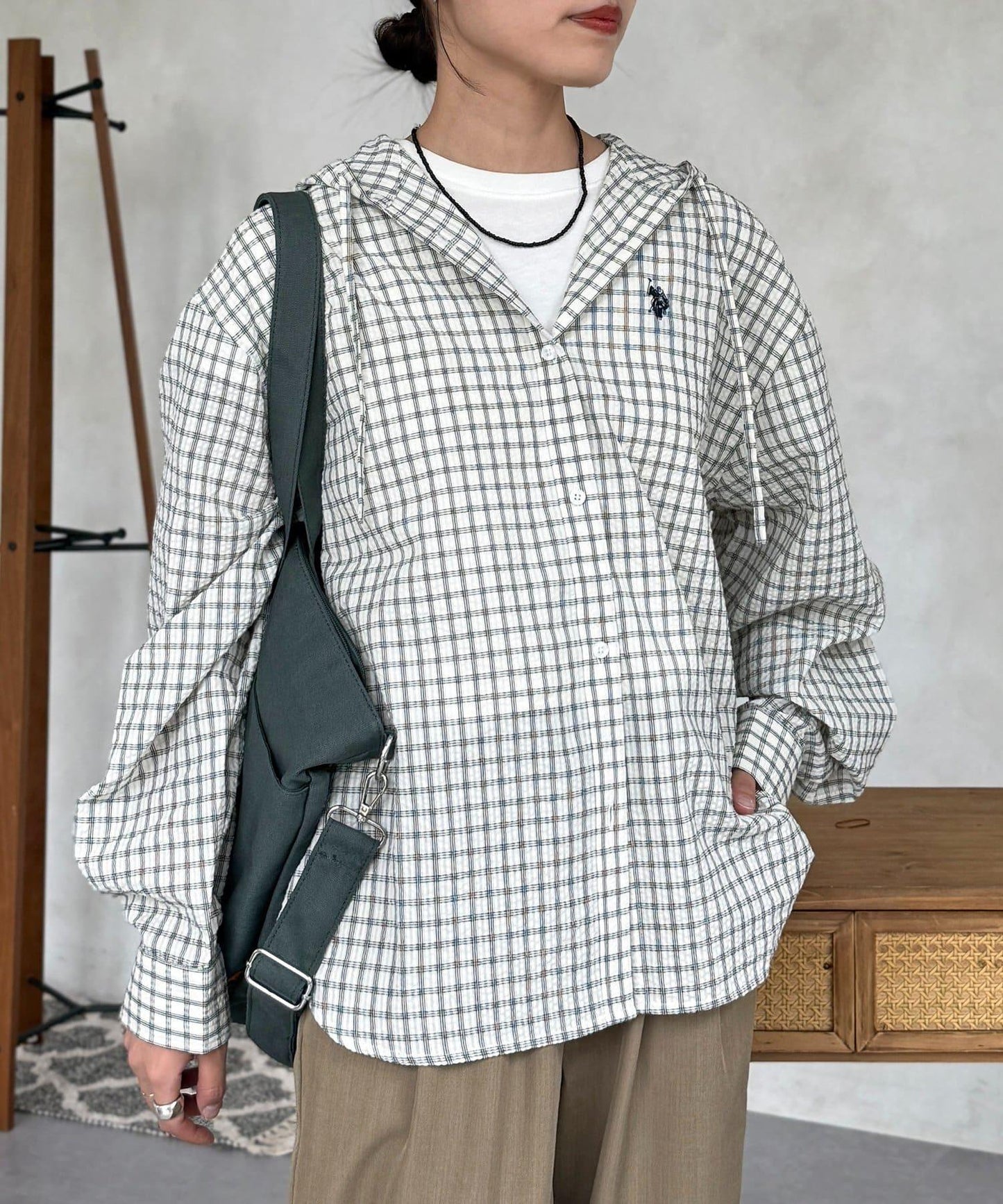 U.S. POLO ASSN. 泡泡紗連帽襯衫