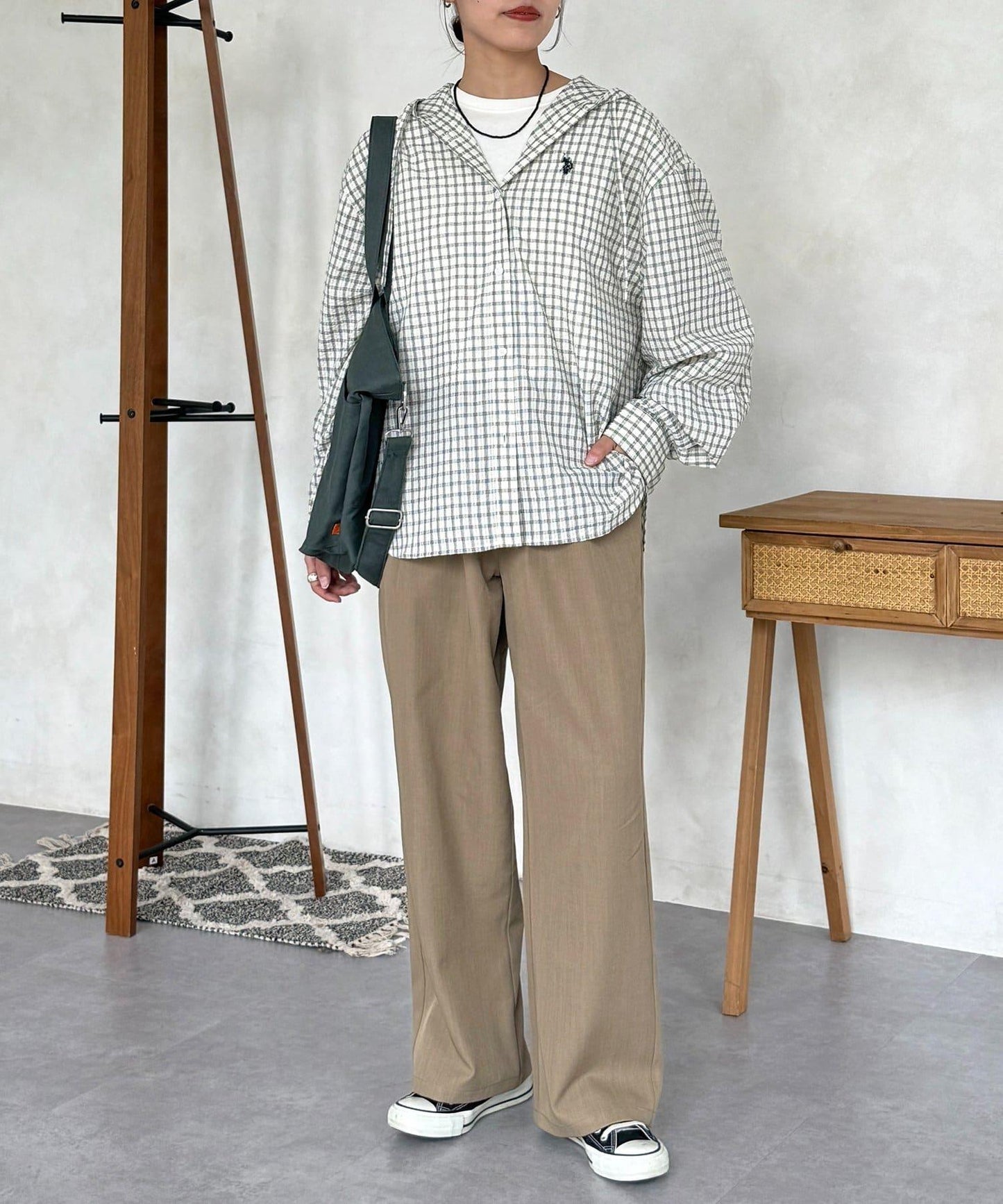 U.S. POLO ASSN. 泡泡紗連帽襯衫