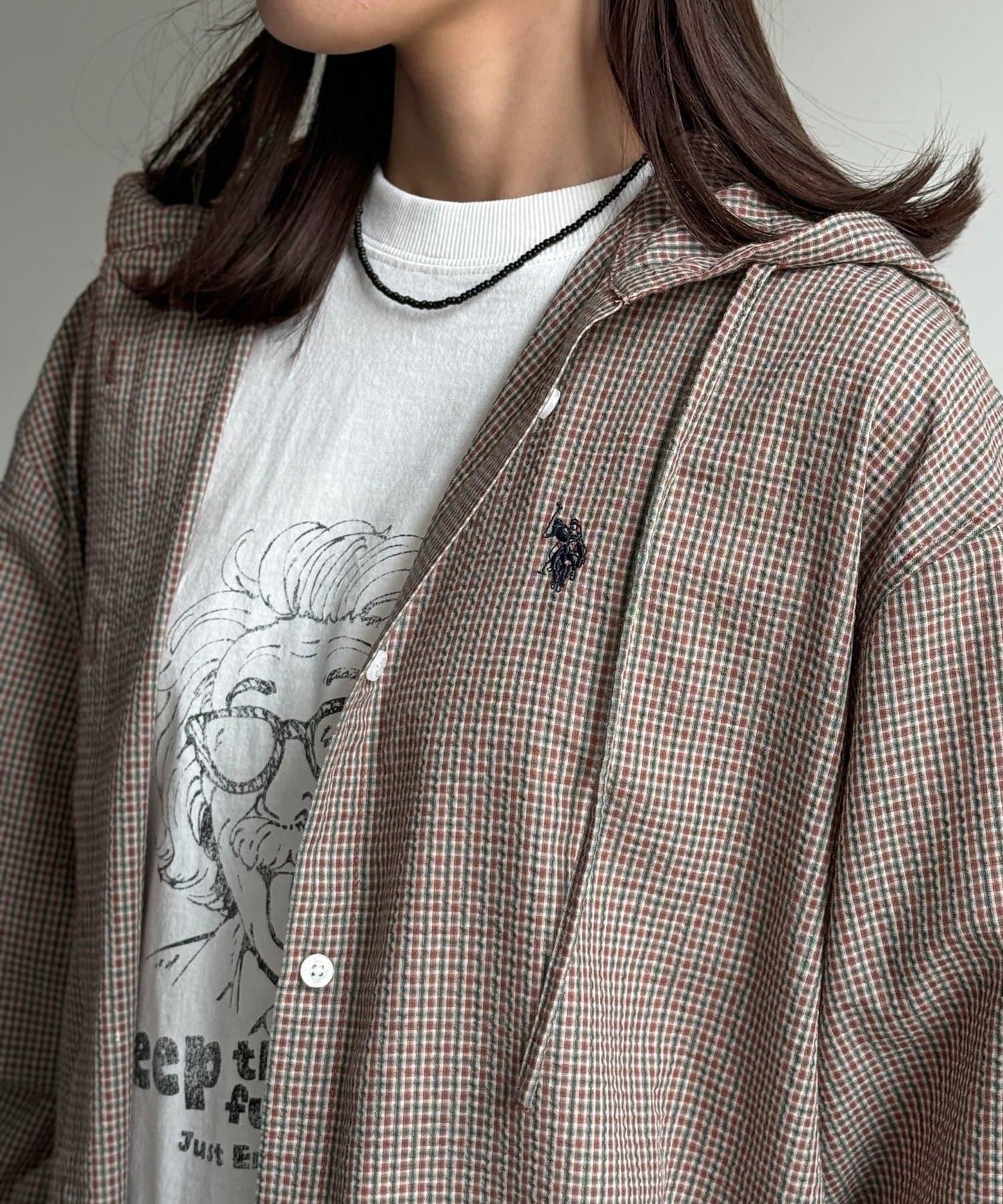 U.S. POLO ASSN. 泡泡紗連帽襯衫